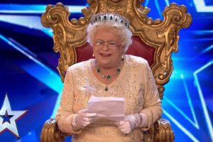 Comedian Gerry Connolly as the  Queen  on BGT 2019  Audition