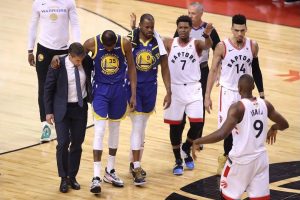 Kevin Durant torn achilles injury  Game 5 NBA Finals  Video