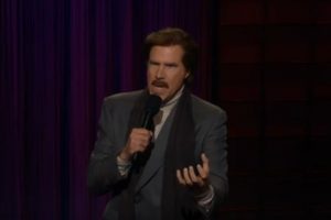 Ron Burgundy stand-up comedy  podcast on James Corden Show