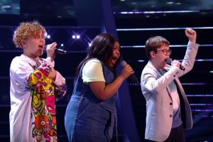 James  Sonny and Hayley The Voice Kids UK 2020  Bridge Over Troubled Water
